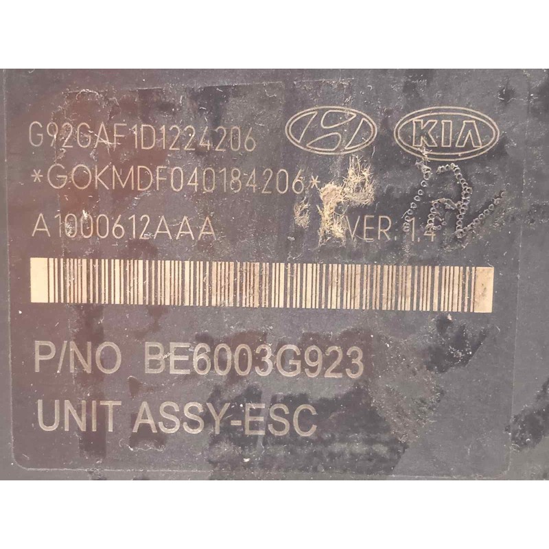 Recambio de abs para kia rio concept referencia OEM IAM 589201W505 BE6003G923 60BH6013G923