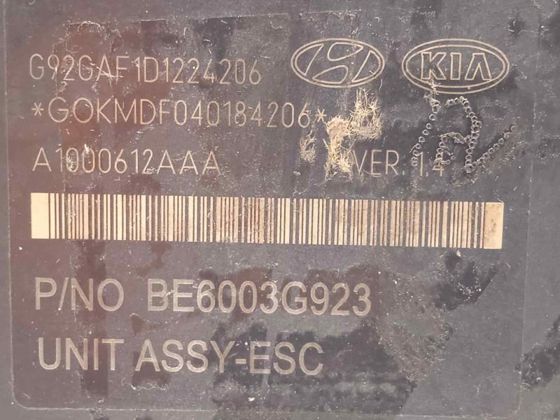 Recambio de abs para kia rio concept referencia OEM IAM 589201W505 BE6003G923 60BH6013G923