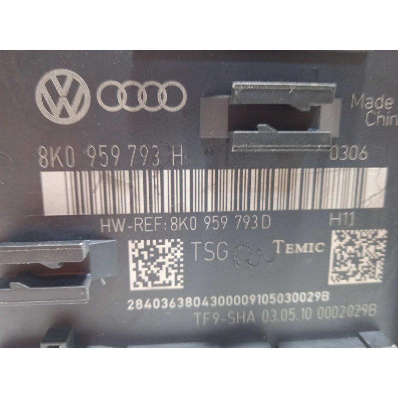 Recambio de centralita confort para audi q5 (8r) 2.0 16v tfsi referencia OEM IAM 8K0959793H  