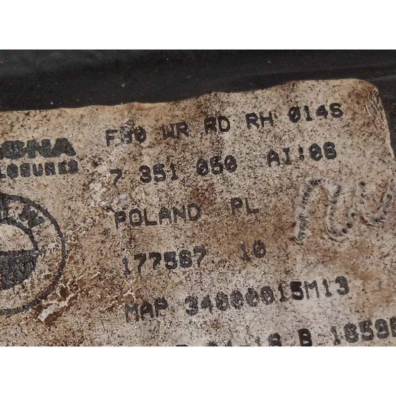 Recambio de elevalunas trasero derecho para bmw serie 3 touring (f31) 335d xdrive referencia OEM IAM 7351050  