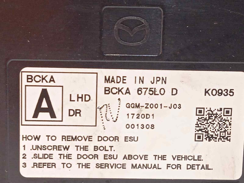 Recambio de modulo confort para mazda cx-30 referencia OEM IAM BCKA675L0D  