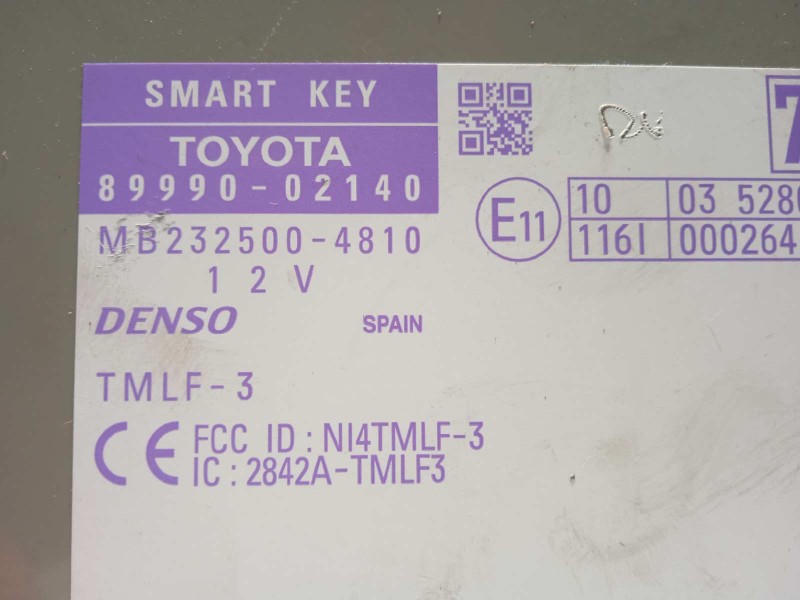 Recambio de modulo electronico para toyota auris hybrid active referencia OEM IAM 8999002140  