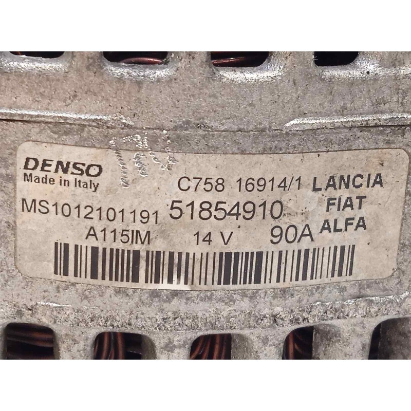 Recambio de alternador para opel combo d 1.3 16v cdti referencia OEM IAM 51854910  MS1012101191