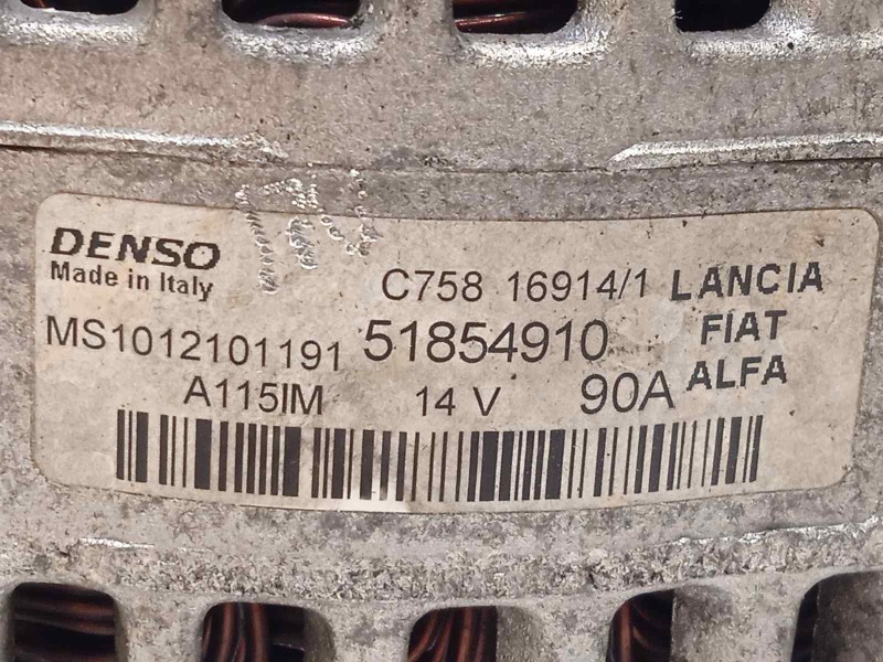 Recambio de alternador para opel combo d 1.3 16v cdti referencia OEM IAM 51854910  MS1012101191