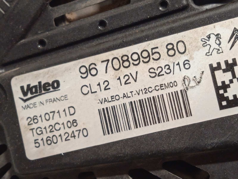 Recambio de alternador para citroën c4 lim. live edition referencia OEM IAM 9670899580  TG12C106