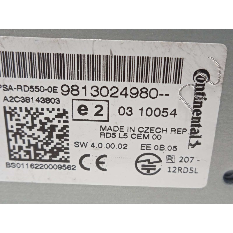 Recambio de sistema audio / radio cd para citroën c4 lim. live edition referencia OEM IAM 9813024980  1613842780