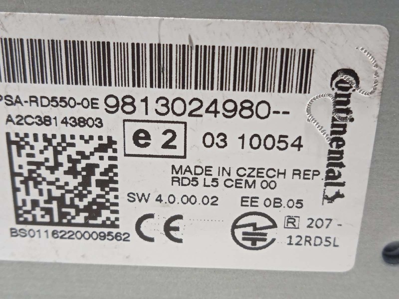 Recambio de sistema audio / radio cd para citroën c4 lim. live edition referencia OEM IAM 9813024980  1613842780