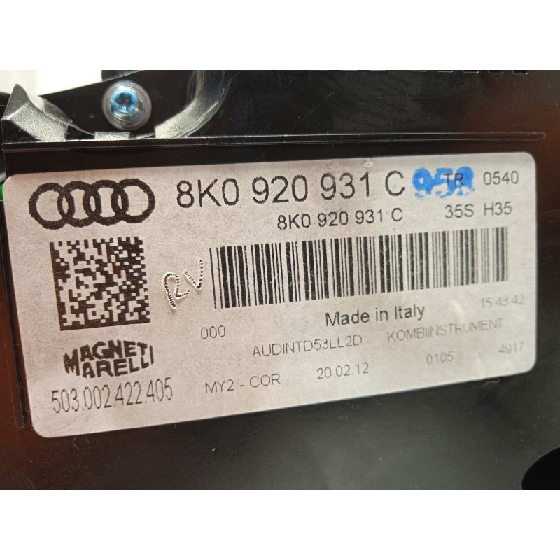 Recambio de cuadro instrumentos para audi a4 ber. (b8) básico referencia OEM IAM 8K0920931C  503002422405