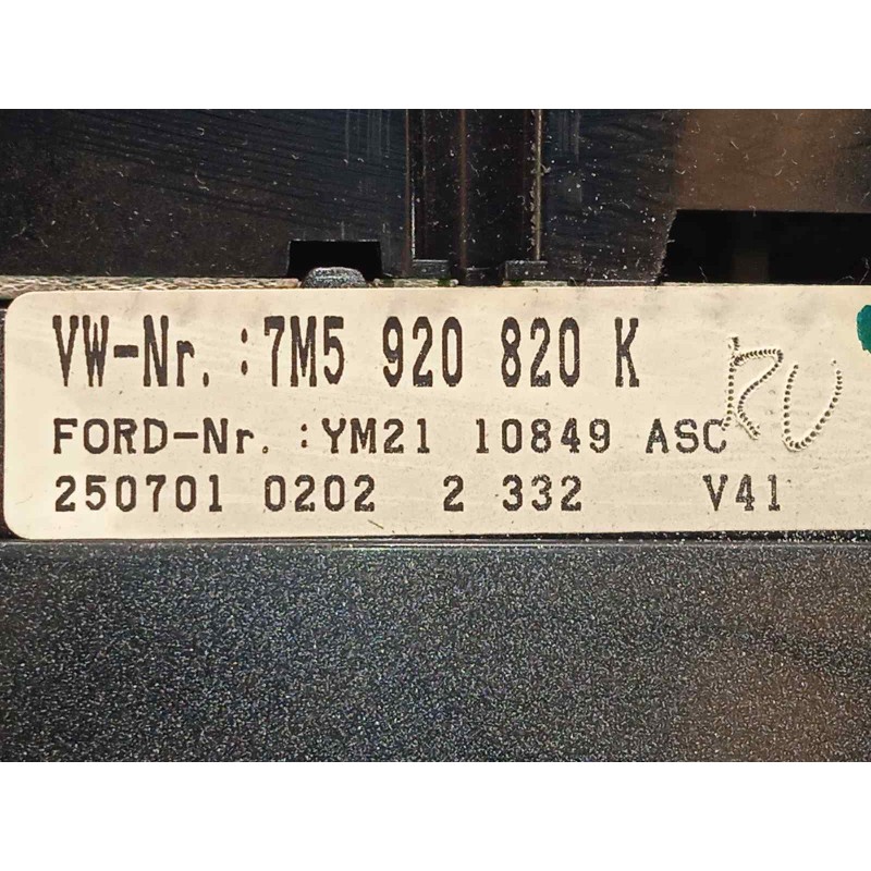 Recambio de cuadro instrumentos para ford galaxy (vy) trend referencia OEM IAM 7M5920820K 1112933 YM2110849ASC