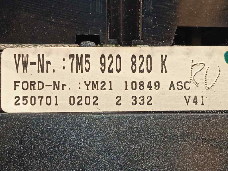 Recambio de cuadro instrumentos para ford galaxy (vy) trend referencia OEM IAM 7M5920820K 1112933 YM2110849ASC