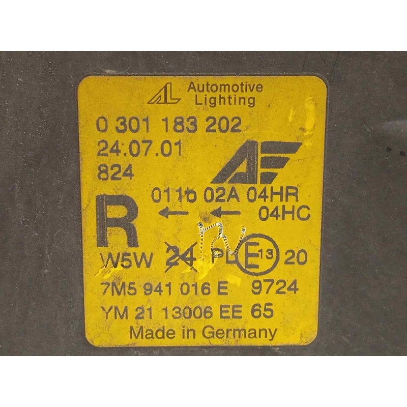 Recambio de faro derecho para ford galaxy (vy) trend referencia OEM IAM 7M5941016E YM2113006EE65 0301183202