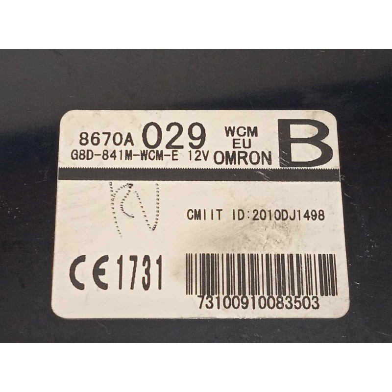 Recambio de centralita inmovilizador para mitsubishi asx (ga0w) 1.8 di-d cat referencia OEM IAM 8670A029  