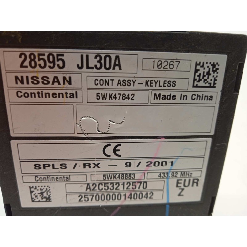 Recambio de modulo electronico para infiniti ex ex30d referencia OEM IAM 28595JL30A  5WK47842