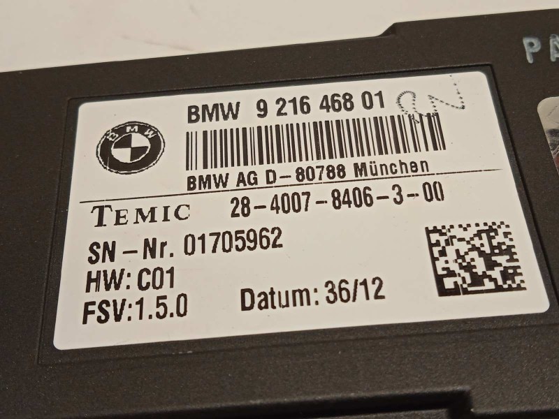 Recambio de modulo electronico para bmw serie 1 lim. (f20) 116d referencia OEM IAM 9216468  