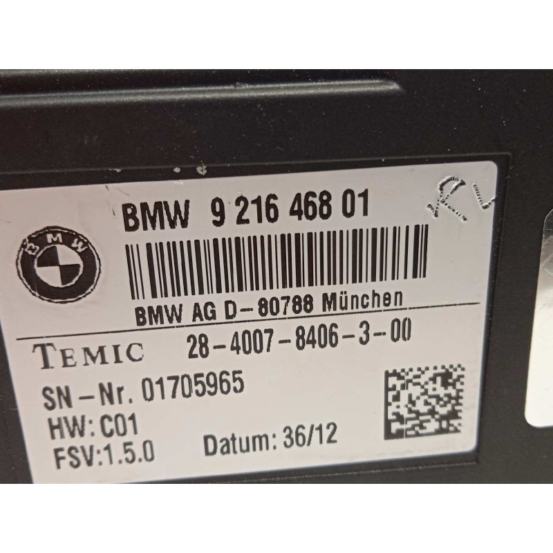 Recambio de modulo electronico para bmw serie 1 lim. (f20) 116d referencia OEM IAM 9216468  