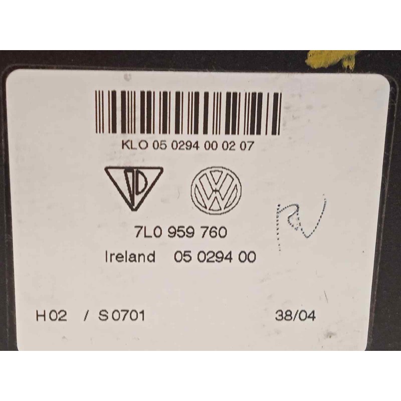 Recambio de modulo electronico para volkswagen touareg (7la) tdi r5 referencia OEM IAM 7L0959760  