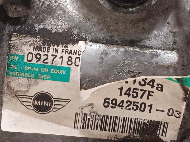 Recambio de compresor aire acondicionado para mini mini (r56) cooper referencia OEM IAM 6942501  64526942501
