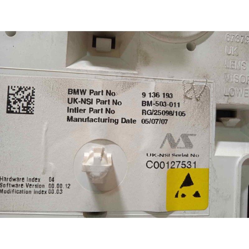 Recambio de cuadro instrumentos para mini mini (r56) cooper referencia OEM IAM 9136193  62109136193