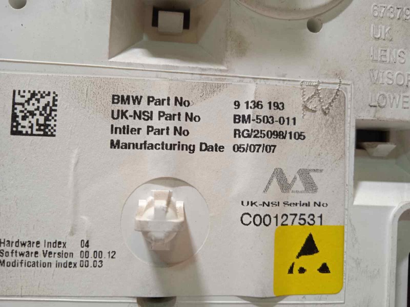 Recambio de cuadro instrumentos para mini mini (r56) cooper referencia OEM IAM 9136193  62109136193