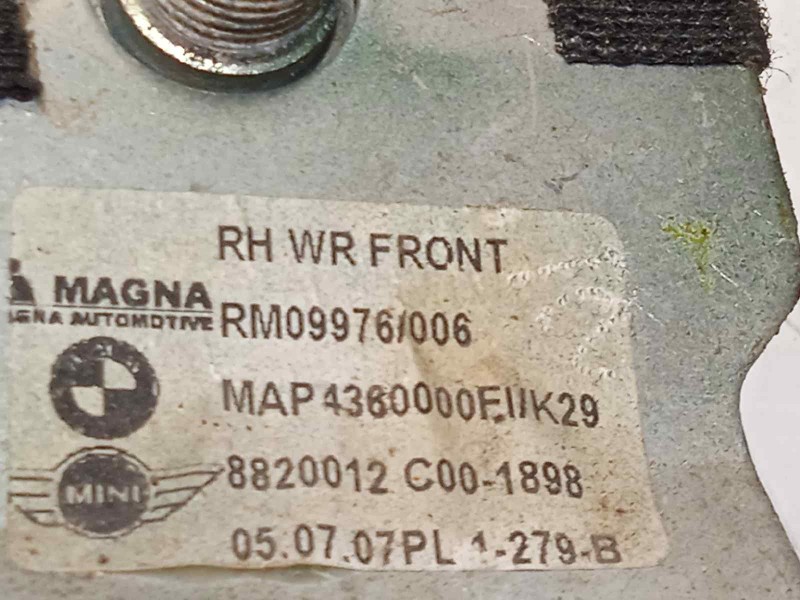 Recambio de elevalunas delantero derecho para mini mini (r56) cooper referencia OEM IAM 2753722 67622755854 51332756084