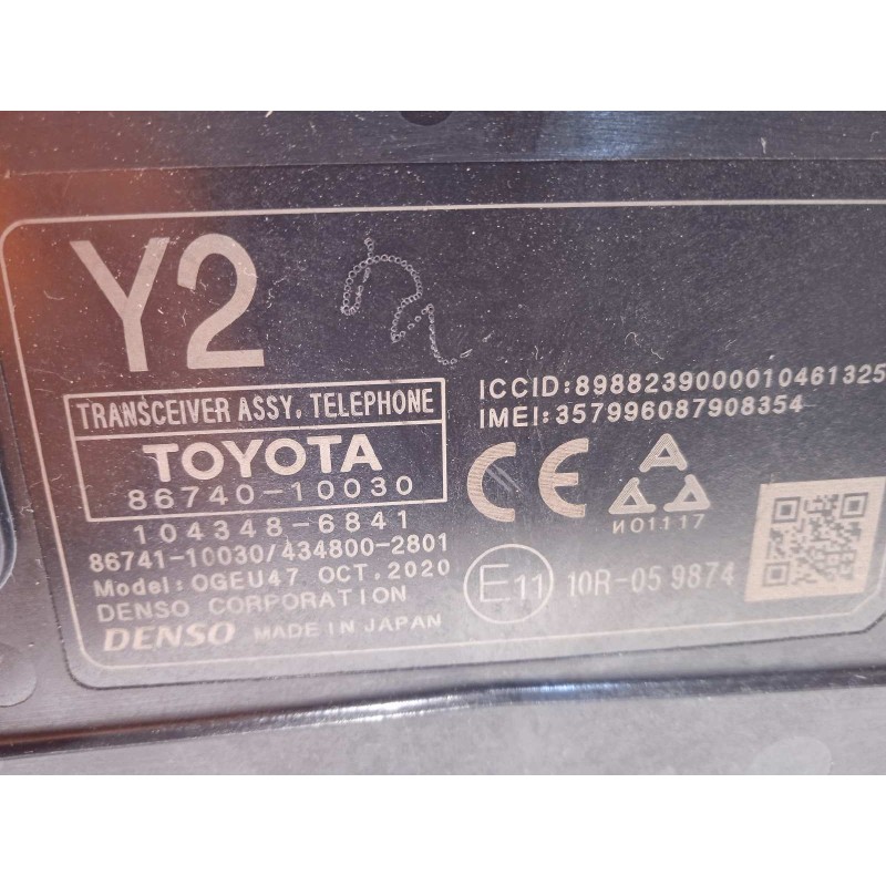 Recambio de modulo electronico para toyota c-hr referencia OEM IAM 8674010030  