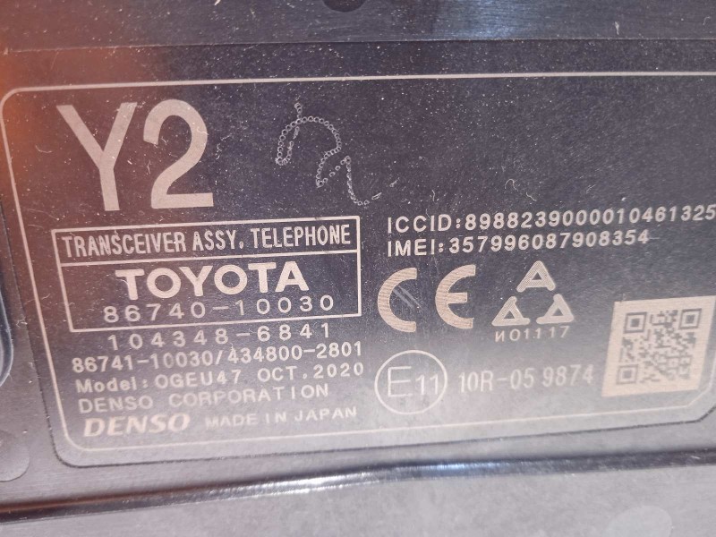 Recambio de modulo electronico para toyota c-hr referencia OEM IAM 8674010030  