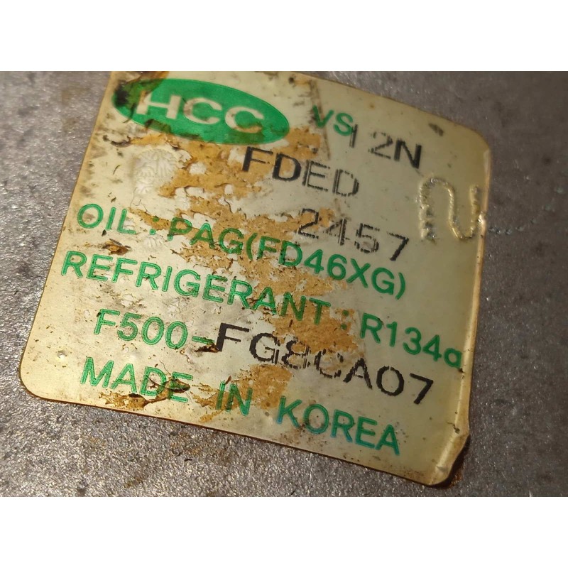 Recambio de compresor aire acondicionado para hyundai i20 comfort referencia OEM IAM 977012K201  F500FG8CA07