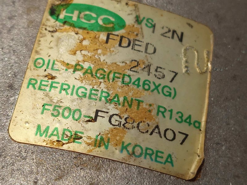 Recambio de compresor aire acondicionado para hyundai i20 comfort referencia OEM IAM 977012K201  F500FG8CA07