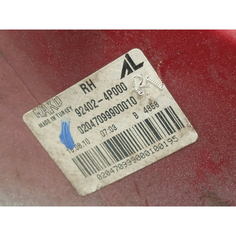 Recambio de piloto trasero derecho para hyundai i20 comfort referencia OEM IAM 924024P000  