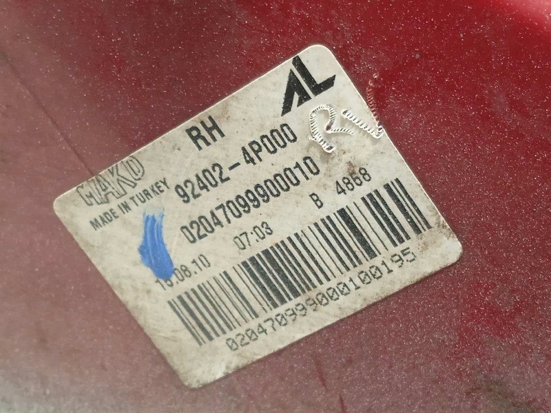 Recambio de piloto trasero derecho para hyundai i20 comfort referencia OEM IAM 924024P000  