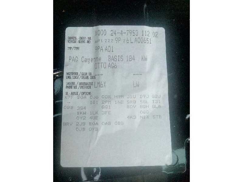 porsche cayenne (typ 9pa) del año 2005