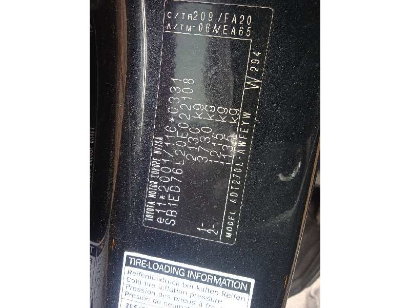 toyota avensis cross sport (t27) del año 2009