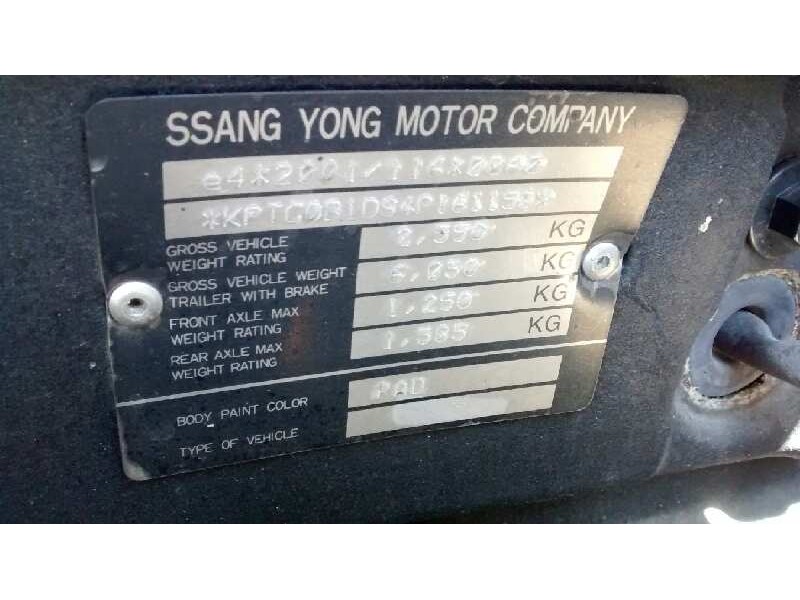 ssangyong rexton del año 2005