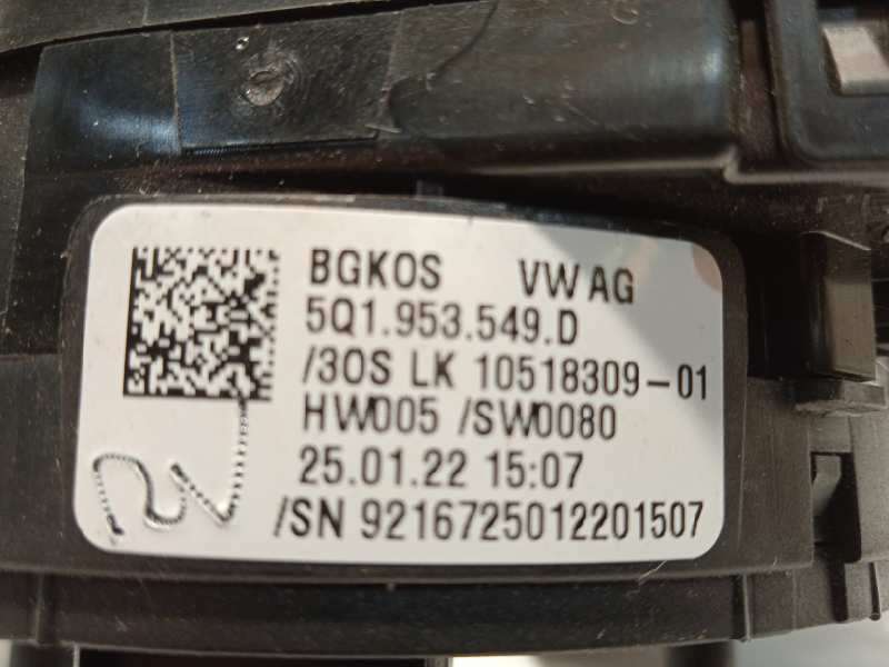 Recambio de anillo airbag para audi a3 sportback (8ya) 1.0 ltr - hibrido referencia OEM IAM 5Q1953549D - Negro 4