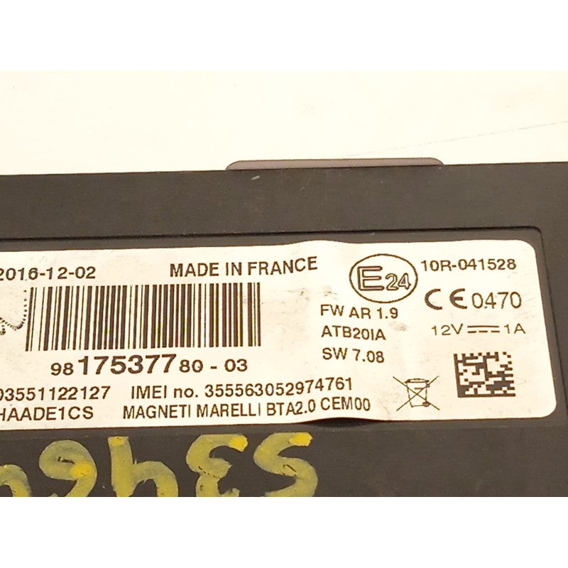 Recambio de modulo electronico para peugeot 2008 (--.2013) 1.2 12v e-thp referencia OEM IAM 9817537780  