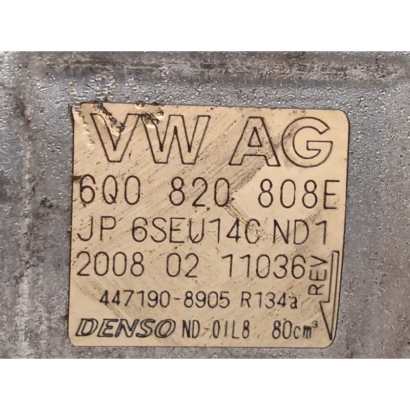 Recambio de compresor aire acondicionado para seat ibiza (6j5) reference referencia OEM IAM 6Q0820808E  6SEU14C