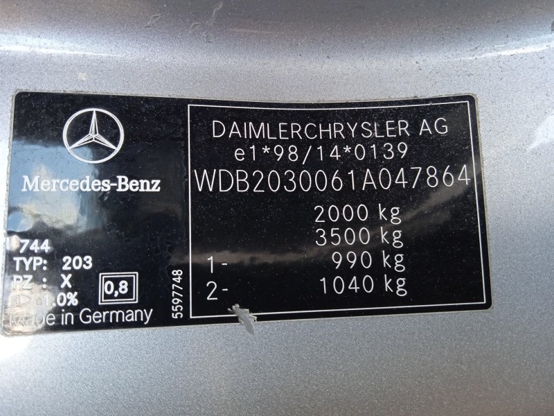 mercedes-benz clase c (w203) del año 2000