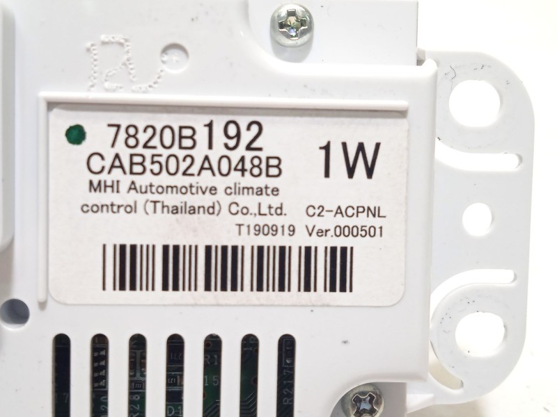 Recambio de mando climatizador para mitsubishi asx 2.0 mivec cat referencia OEM IAM 7820B192  