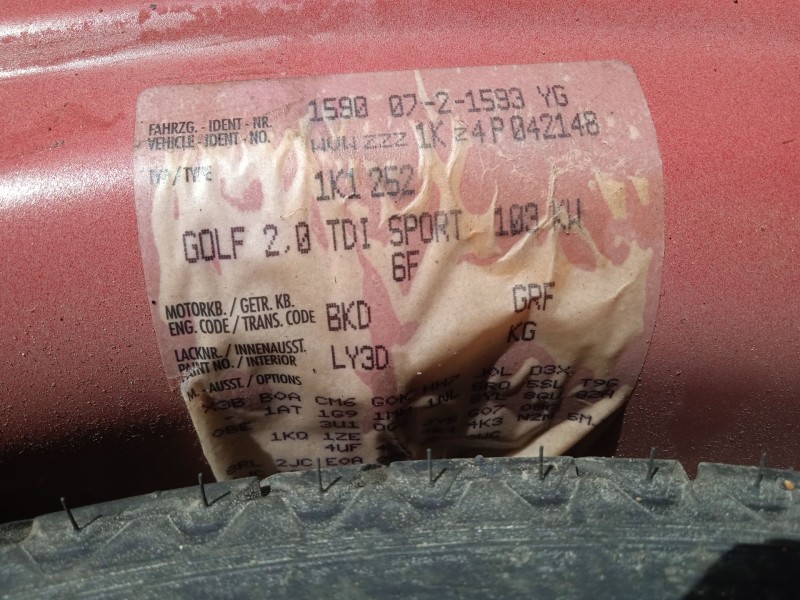 volkswagen golf v (1k1) del año 2004