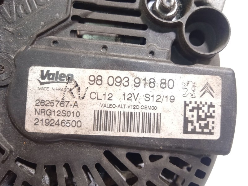 Recambio de alternador para opel crossland x 1.2 referencia OEM IAM 9809391880  NRG12S010