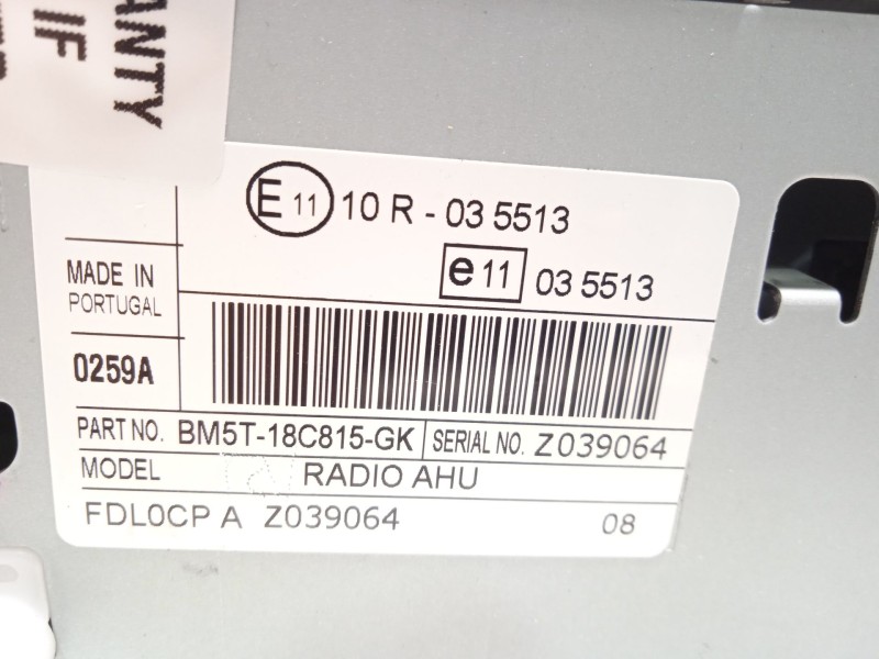 Recambio de sistema audio / radio cd para ford focus lim. (cb8) trend referencia OEM IAM BM5T18C815GK 2277319 