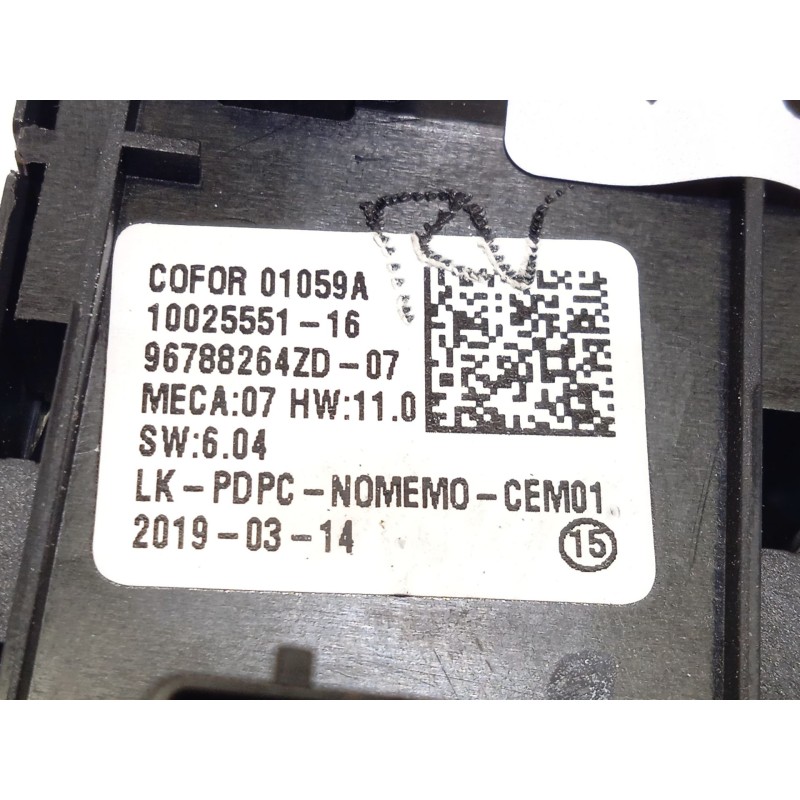 Recambio de mando elevalunas delantero izquierdo para opel crossland x 1.2 referencia OEM IAM 96788264ZD 13483541 