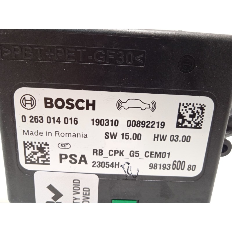 Recambio de modulo electronico para opel crossland x 1.2 referencia OEM IAM 9819360080  0263014016