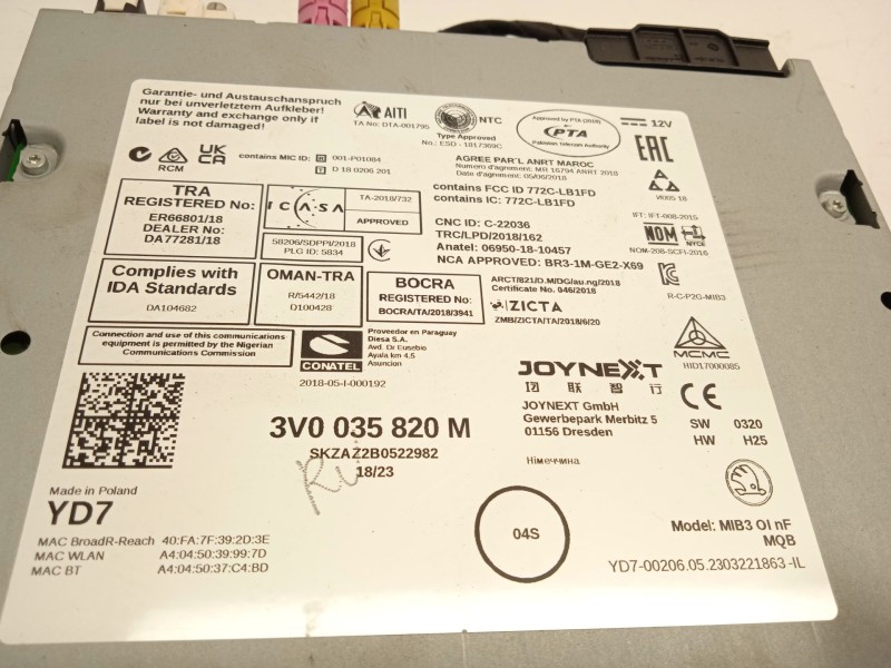 Recambio de modulo electronico para skoda karoq (nu) 2.0 tdi referencia OEM IAM 3V0035820M  