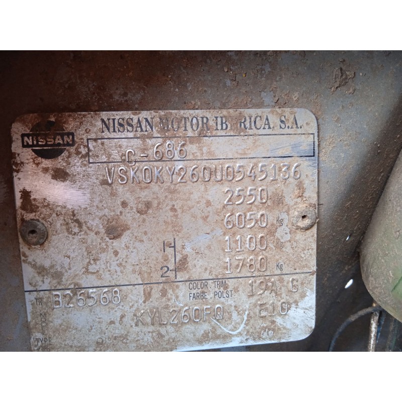 nissan patrol cy260 ky260fq del año 1992