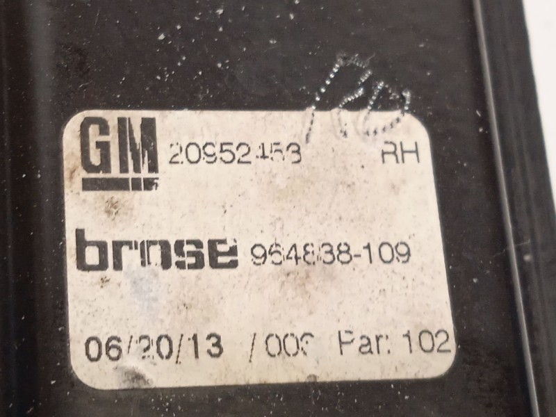 Recambio de elevalunas delantero derecho para opel insignia berlina selective referencia OEM IAM 20952453 20951582 