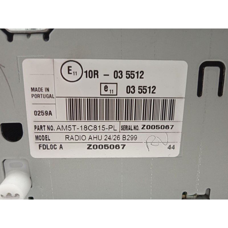 Recambio de sistema audio / radio cd para ford fiesta (ccn) trend referencia OEM IAM AM5T18C815PL 2024533 