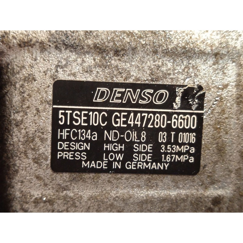 Recambio de compresor aire acondicionado para toyota auris active referencia OEM IAM 4472806600 8831002840 