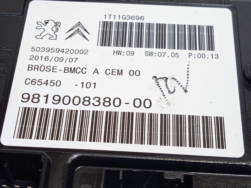 Recambio de modulo electronico para citroën c4 picasso feel referencia OEM IAM 9819008380  