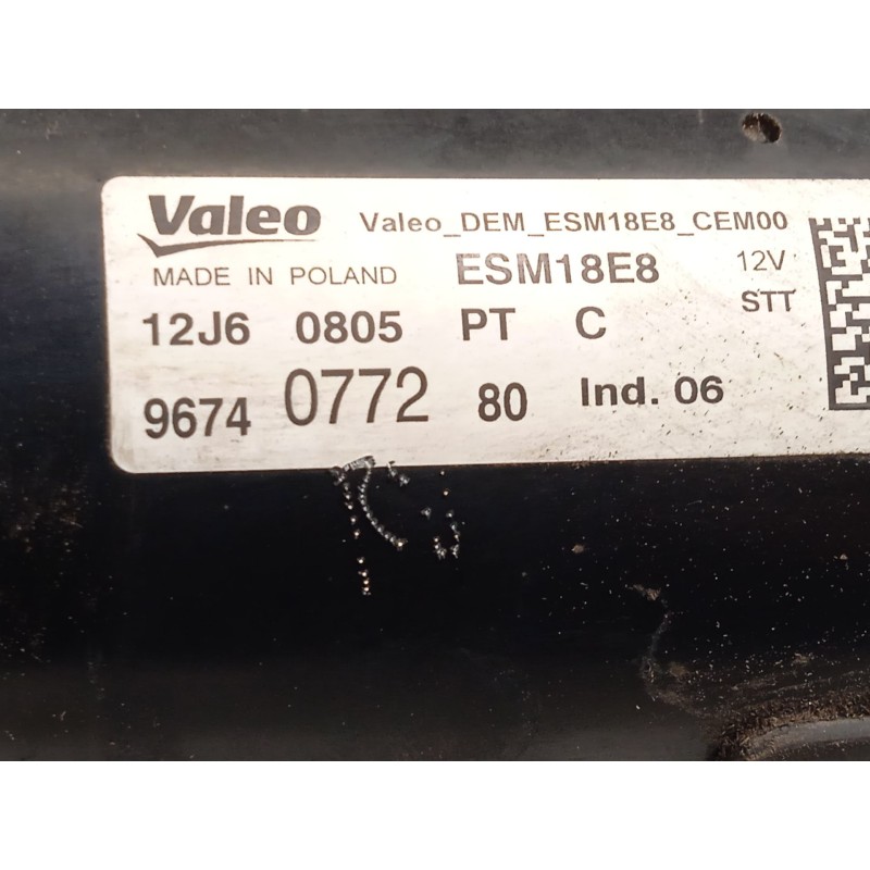 Recambio de motor arranque para citroën c4 picasso feel referencia OEM IAM 9674077280 ESM18E8 